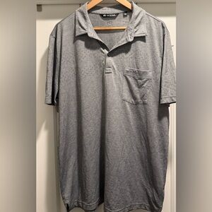 EUC⚡️TravisMathew Men’s Polo Shirt XL Gray Performance Pocket Golf Casual⛳️🏌️